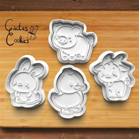 3D file Sweet Animals Cookie Cutter set 0555 🍪・Design to download and ...