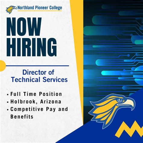 Northland Pioneer College is hiring a Director of Technical Services ...