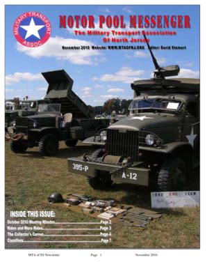 Fillable Online mtaofnj MTA of NJ Newsletter Page 1 November 2010 ON ...