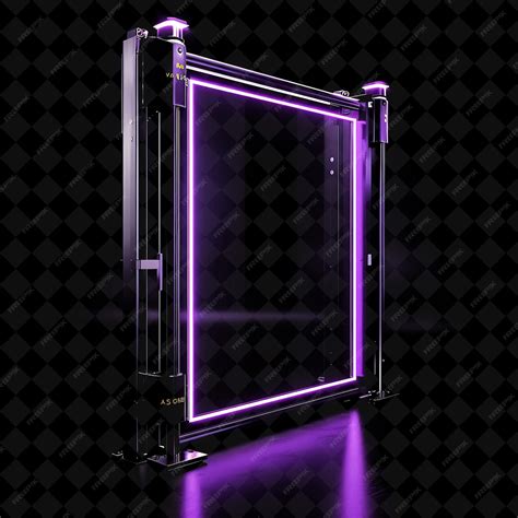 A purple led light box with a purple neon light | Premium AI-generated PSD