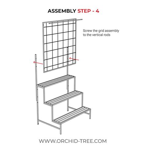 Plant Growing Bench with Vertical Grill - Metal Benches – Orchid-Tree