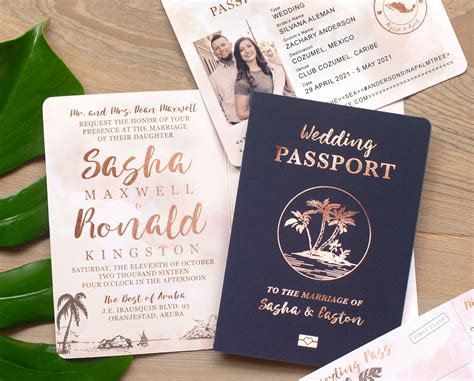Passport Wedding Invitations