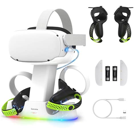 Gamulus Charging Dock for Oculus Quest 2, VR Headset & Controllers ...