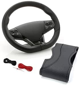 SOFT X Stitching Type Steering Wheel Cover Faux Leather, Sewable ...