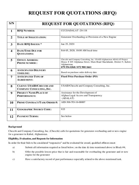 Fillable Online TITLE OF SOLICITATION: Fax Email Print - pdfFiller