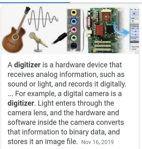 Working principle of digitizer - Brainly.in