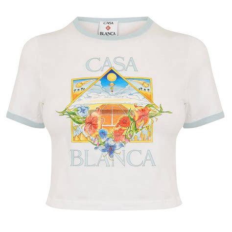 Casablanca Women's Ringer Baby Tee | Cruise Fashion