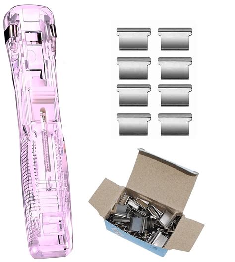 AUGEN Push Stapler 1 Pack, Mini Office Supplies Paper Staplers with 40 ...