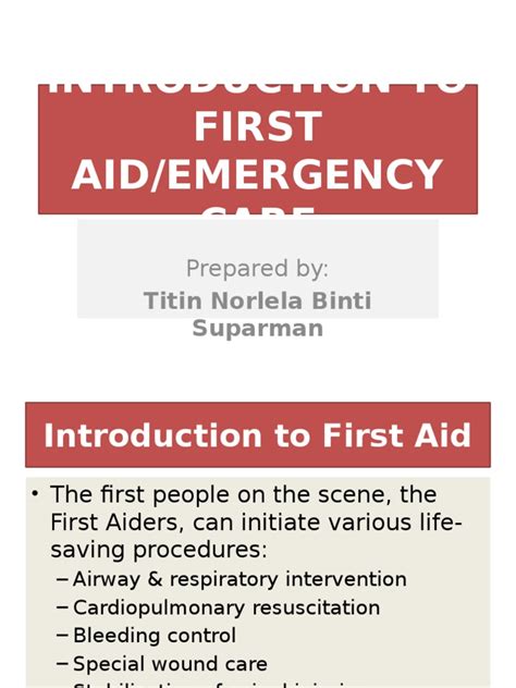 First Aid Introduction 的图像结果