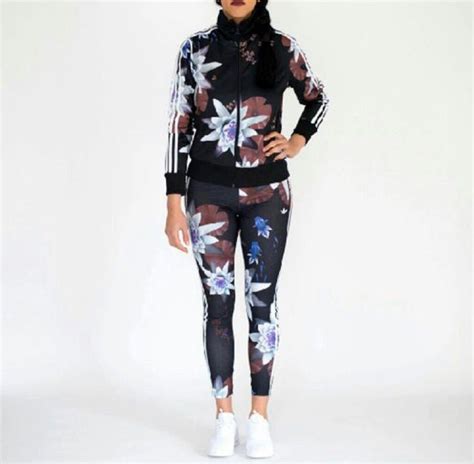 Adidas Set | Adidas floral, Tracksuit women, Adidas fashion
