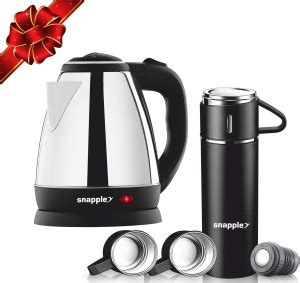 Snapple Electric Kettle 1.5L, Hot & Cold Vaccum Flask Set Combo Gift ...
