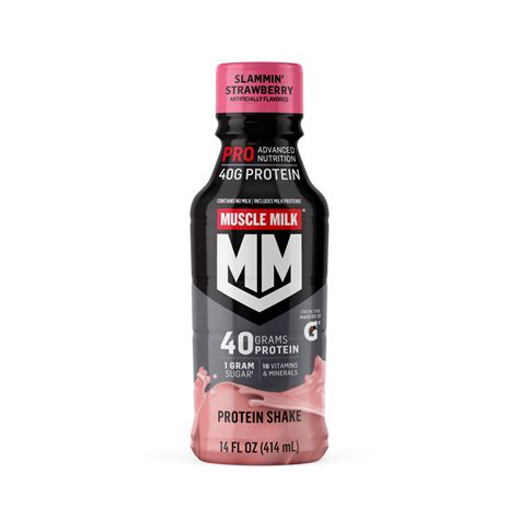 Muscle Milk Pro Series Slammin' Strawberry Ready to Drink Protein Shake ...
