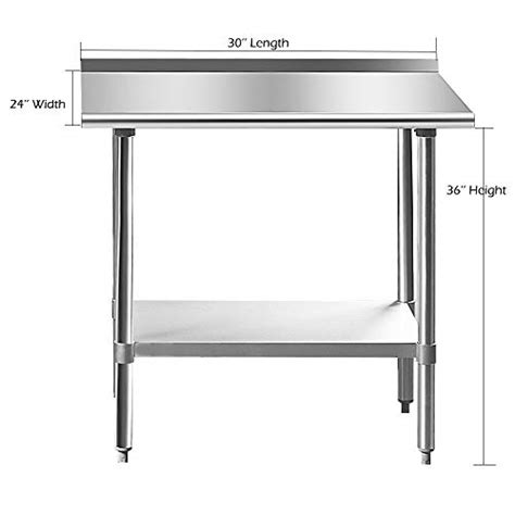 Hally Sinks & Tables H Stainless Steel Table for Prep & Work 24 x 60 ...