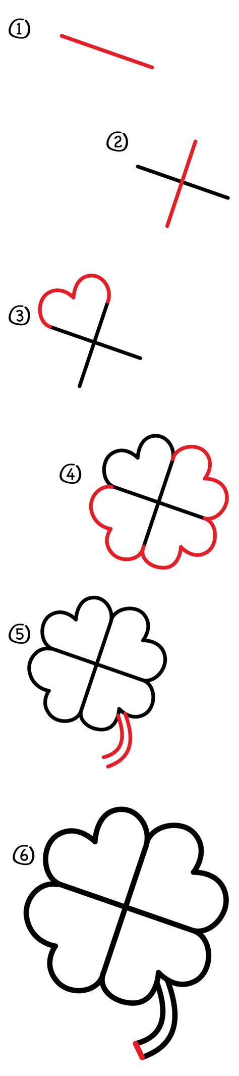 How To Draw A Four Leaf Clover - Art For Kids Hub