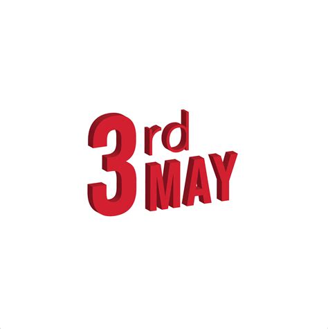 3rd may , Daily calendar time and date schedule symbol. Modern design ...