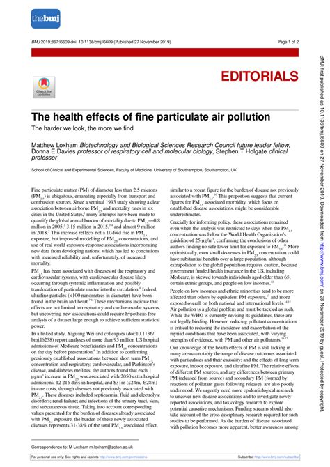 Image result for Particulates Health Effects