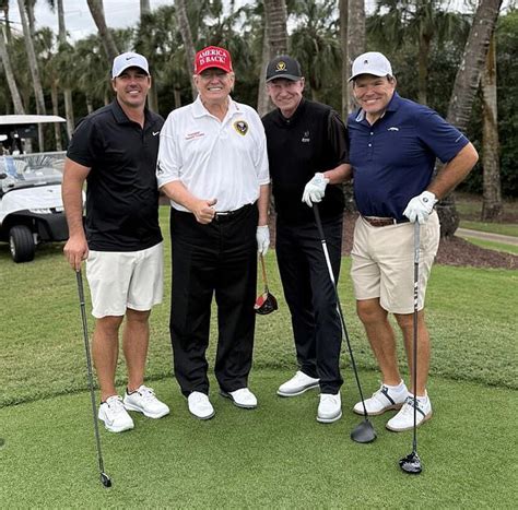 Trump pulls off insane golf shot as he enjoys round with LIV star and ...