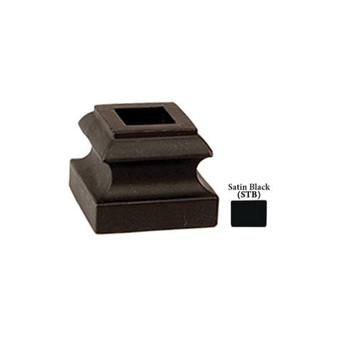 House of Forgings Square Satin Black Aluminum Baluster Shoe at Lowes.com