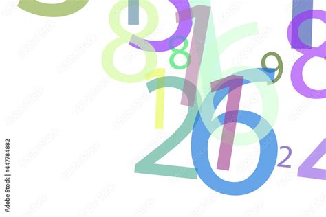colorful numbers counter design art Stock Illustration | Adobe Stock