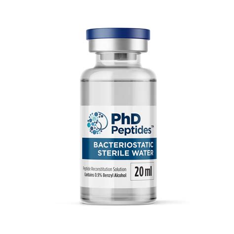 Buy PhD Peptides Bacteriostatic Sterile Water - 20ml - Peptide ...