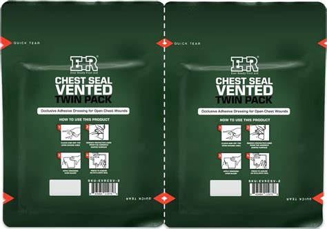 Buy Ever Ready First Aid Vented Chest Seal with Quick Tear Twin Pack- 6 ...
