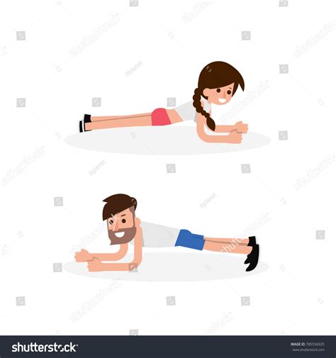 Image result for Plank Exercise Cartoon