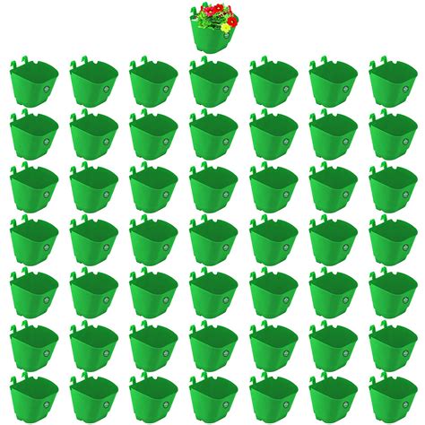 TrustBasket Set of 50 Vertical Gardening Plastic Hanging POTS/PLANTERS ...
