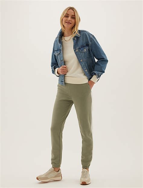 Buy Cotton Rich Side Stripe Cuffed Joggers at Marks & Spencer