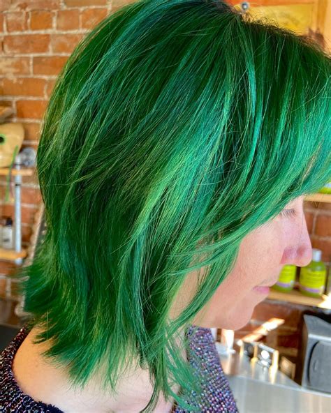 Emerald Green Color Hair
