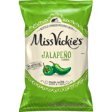 Miss Vickie's Potato Chips, Jalapeno Flavored, Kettle Cooked (22 oz ...