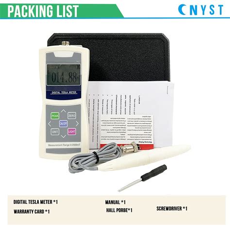 Buy Tesla Meter Gauss Meter Digital Gaussmeter with Measurements Range ...