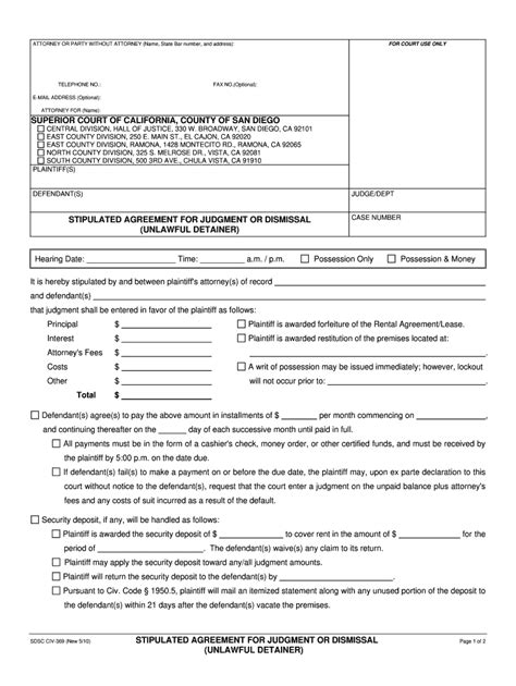 2010 Form CA SDSC CIV-369 - Blank Fillable Template | Fill Out, Print ...