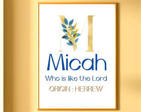 Micah Name Meaning And Origin