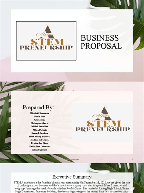 Objectives Snack Business Proposal Example 的图像结果