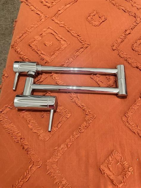 Delta Matte Black Double Handle Wall-mount Pot Filler Kitchen Faucet ...