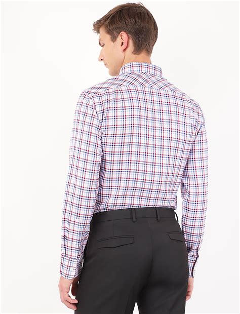 Buy Pure Cotton Checks Spread Collar Shirt at Marks & Spencer