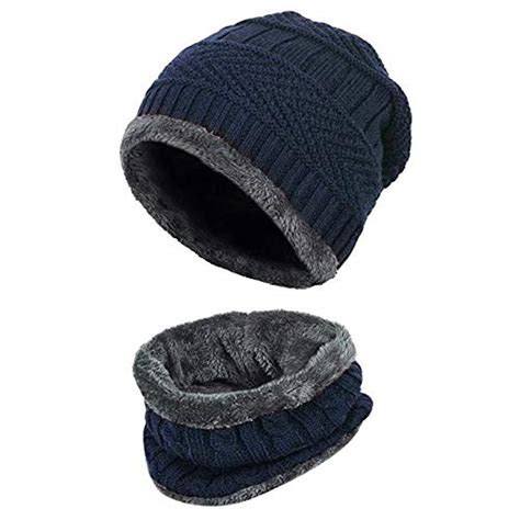 Buy Fashlook Unisex Woolen Cap Paired With Neck Muffler And Neck Warmer ...