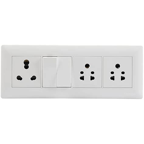 Havells Crabtree Anti Viral Switch (Athena) Combo of 8 M Plate, 6A/16A ...
