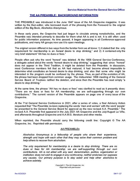 A.A. Preamble: Background Information | Alcoholics Anonymous