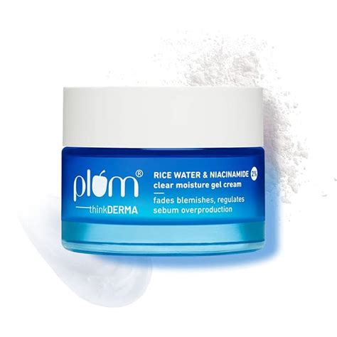 Plum thinkDERMA 2% Niacinamide & Rice Water Clear Moisture Gel Cream ...
