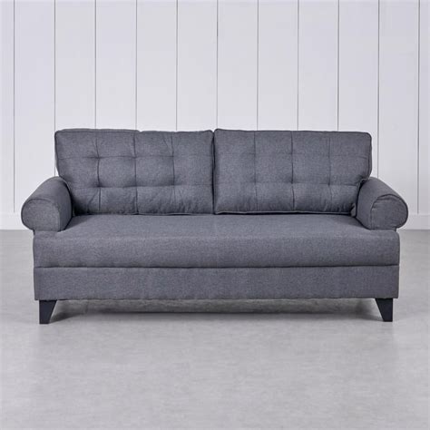 Buy Helios California Fabric 3-Seater Sofa - Grey from Helios by Home ...