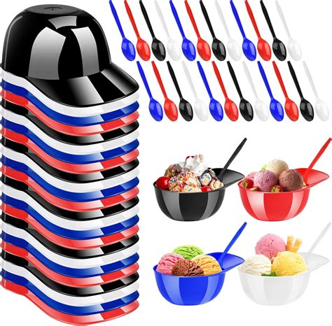 Buy 24 Pieces Baseball Helmet Ice Cream Snack Bowl 8 oz Mini Baseball ...