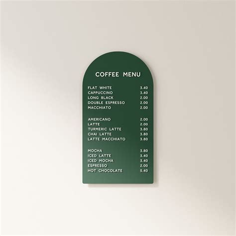 Minimalist Menu Design Cafe | CafeInspo