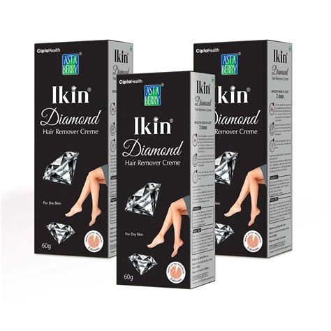Buy Ikin Diamond Hair Remover Cream 60gm, Pack of 3 (3 x 60g) Hair ...