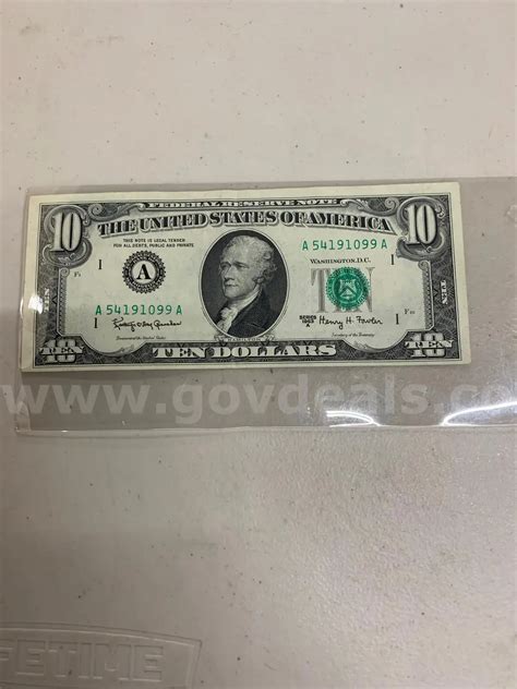 1963 MISPRINT US U.S. UNITED STATES 10$ BILL MONEY CURRENCY - WILL SHIP ...