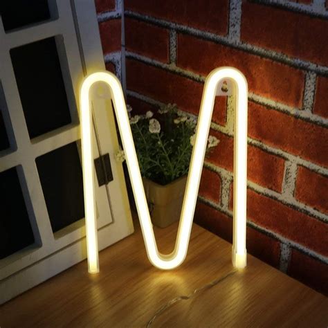 Buy LED Letter Neon Lights Warm White Neon Word Signs Battery/USB ...