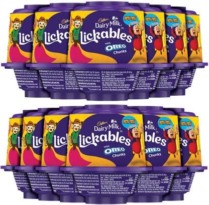 Cadbury Dairy Milk Lickables with Oreo Chunks Milk Chocolate Fudges ...