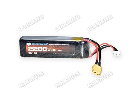 GenX 11.1V 3S 2200mAh 40C / 80C Premium Lipo Lithium Polymer Battery ...