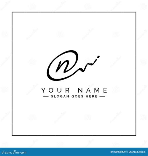 N Letter Signature Logo - N Letter Initial Logo - Logo for Company Name ...