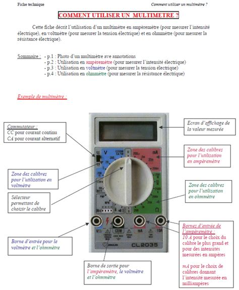 Comment Utiliser Un Multimetre Numerique 的图像结果